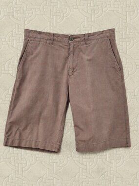 Apt 9 Men's Casual Flat Front Plaid Brown Shorts - 34